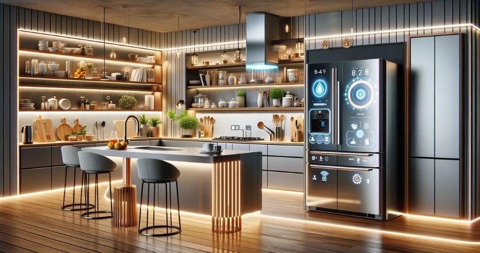 Dubai smart kitchen with smart fridge